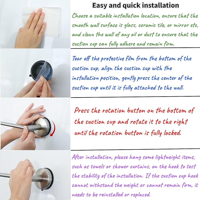 DGYB Adjustable Suction Cup Towel Bar - Image 5