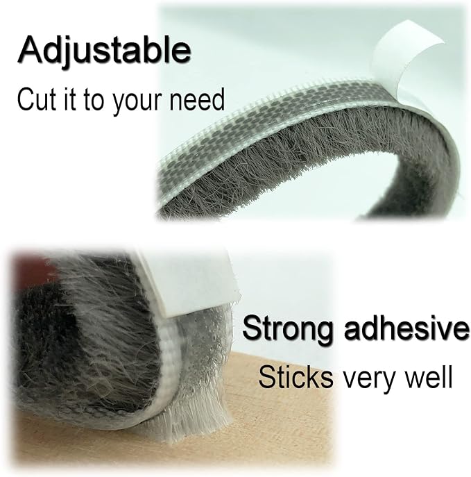 Weather Stripping Brush for Sliding Windows/Doors Frame Side, Pile Self - Image 5