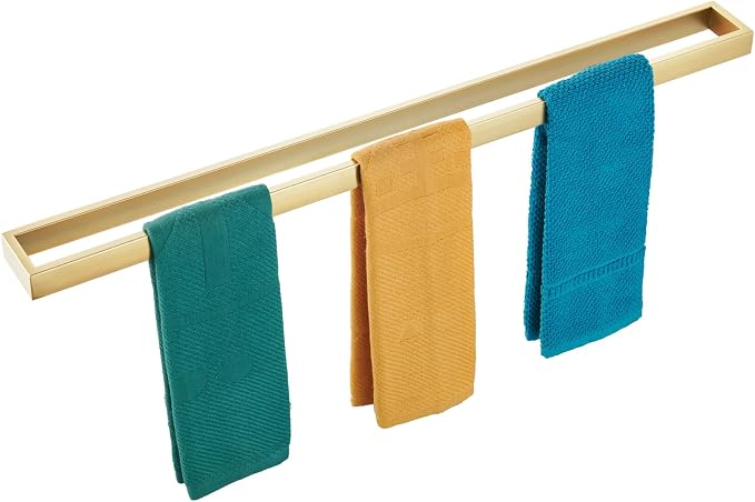 KOKOSIRI Towel Bar Brushed Gold Bath Towel Holder 32 Inch Kitchen Towel Hanger by KOKOSIRI