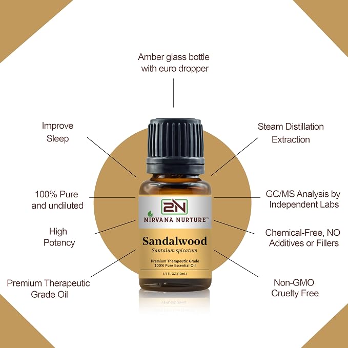 Sandalwood Essential Oil Aromatherapy Diffuser 100% Pure, Therapeutic Grade - Image 4