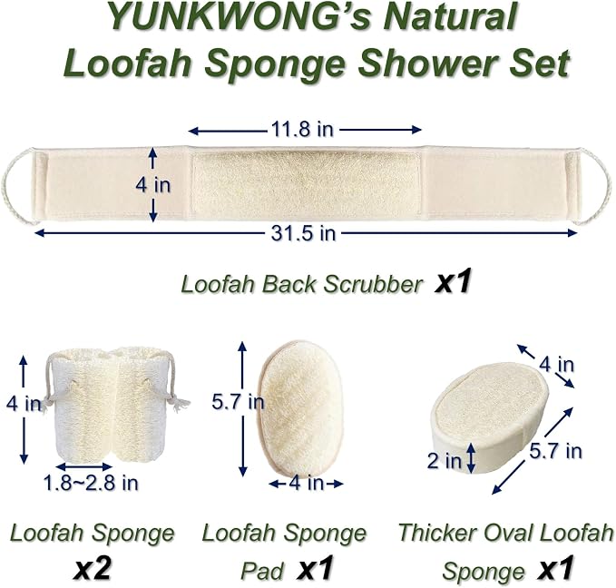 Natural Loofah Sponge, Exfoliating Body Scrubber - Image 4