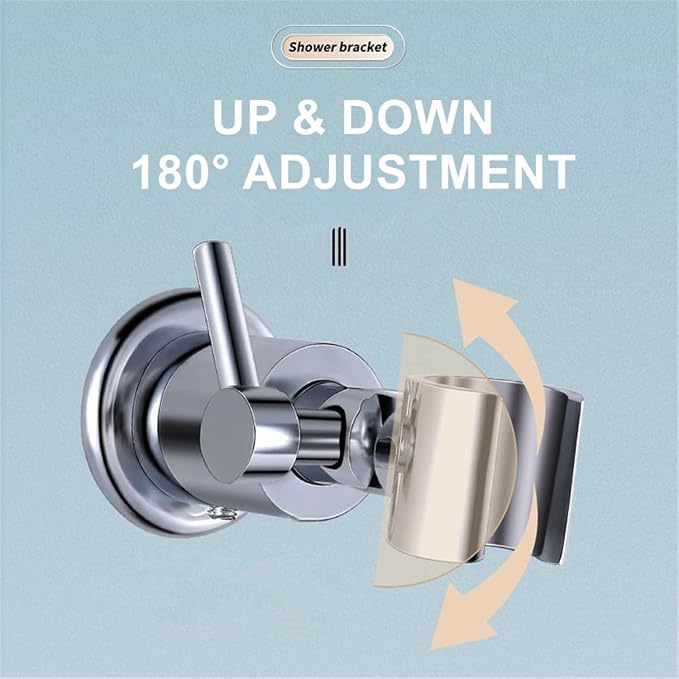 All Metal 180 Adjustable Shower Wand Holder - Image 3