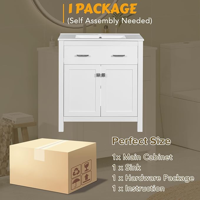 Linique 30" Bathroom Vanity - Image 9