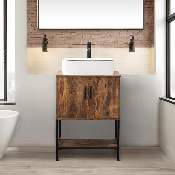 UEV Rustic Brown 24" Bathroom Vanity - Image 4