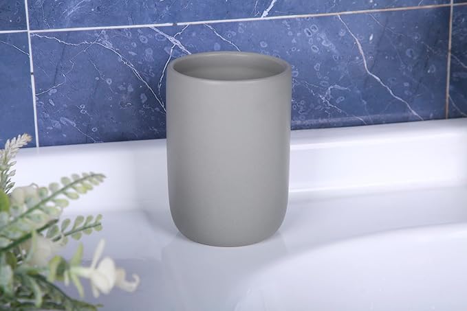 Ceramic Toothbrush Holders for Bathrooms, 8 oz Matte Tooth Brushing Dispenser - Image 6