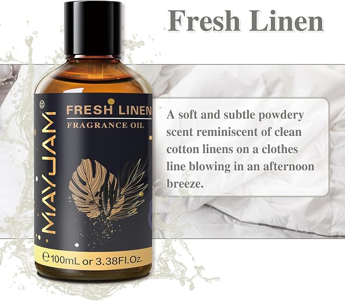 MAYJAM 100ML/3.38FL.OZ Fresh Linen Fragrance Oils - Image 3