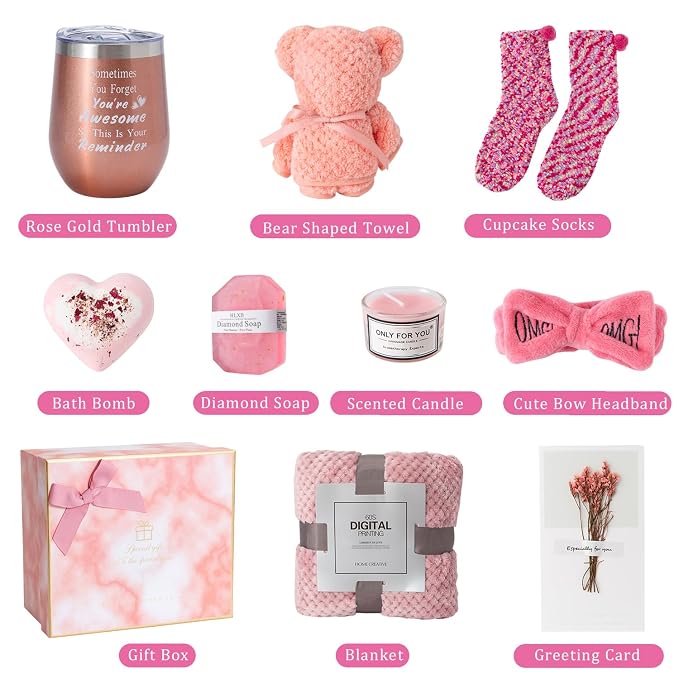 Birthday Gifts for Women, Self Care Gifts Baskets for Women Care Package Get - Image 7