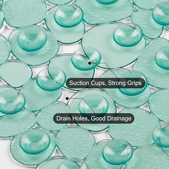WELTRXE Pebbles Bathtub and Shower Mat Non Slip, Oval Bath Mats - Image 4