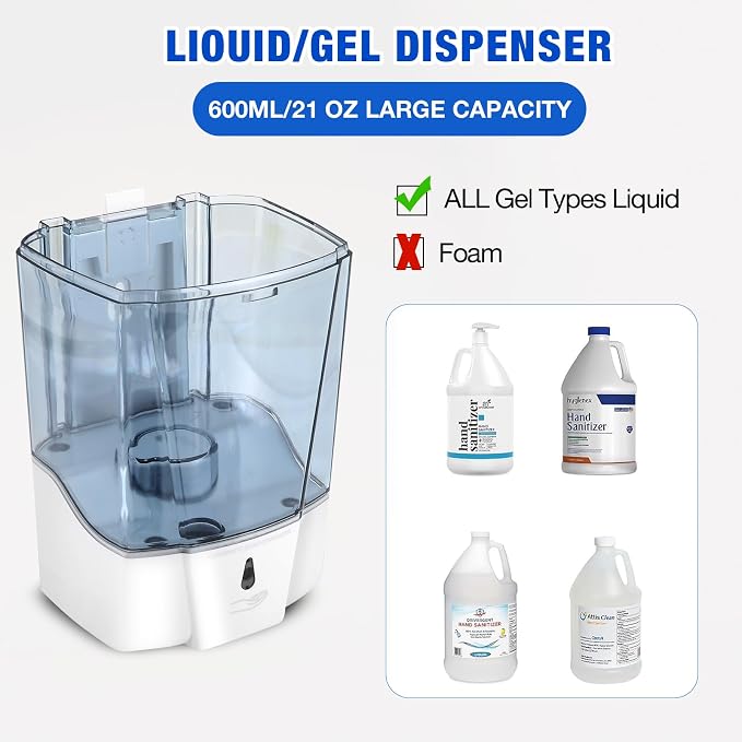 4 Pack Automatic Soap Dispenser Touchless, 600 ml / 20 oz Commercial Hand Soap - Image 6
