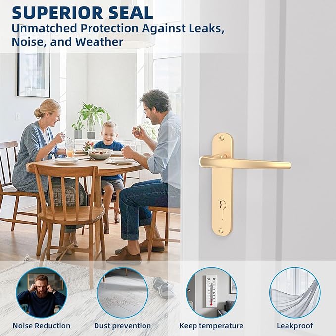 Heavy-Duty 20 ft x 2 in Weather Stripping, Extra Thick 2mm Door Draft Stopper - Image 7