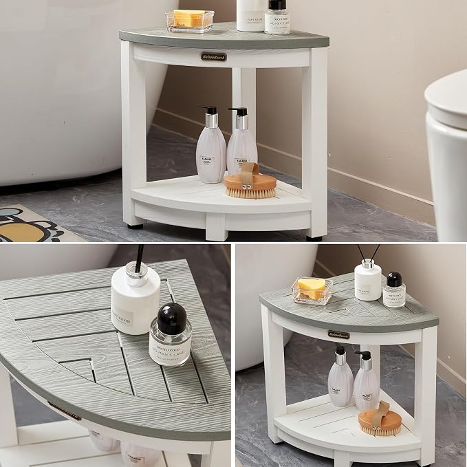 HDPS Corner Shower Stool, Heavy Duty Bench Seat - Image 6