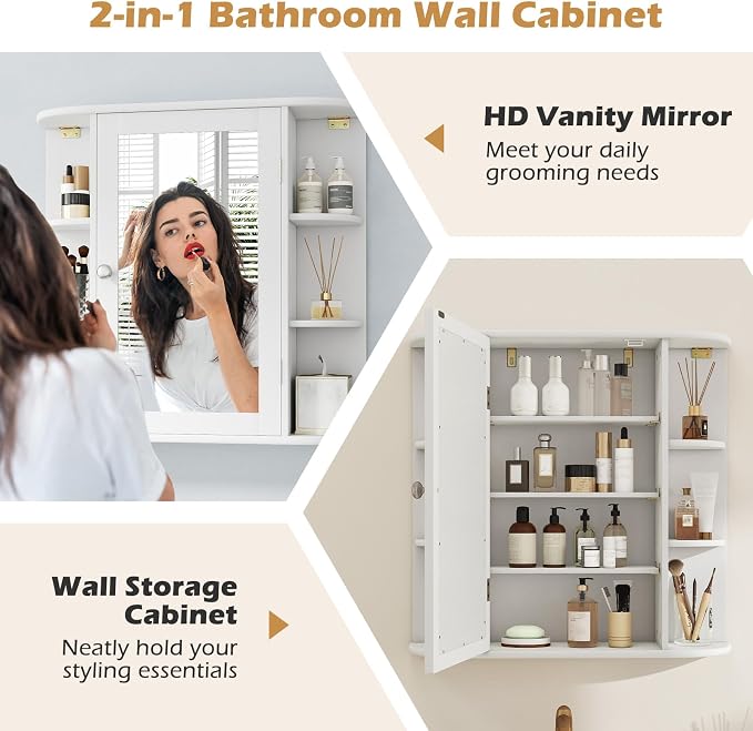 RELAX4LIFE Bathroom Wall Cabinet - Image 4