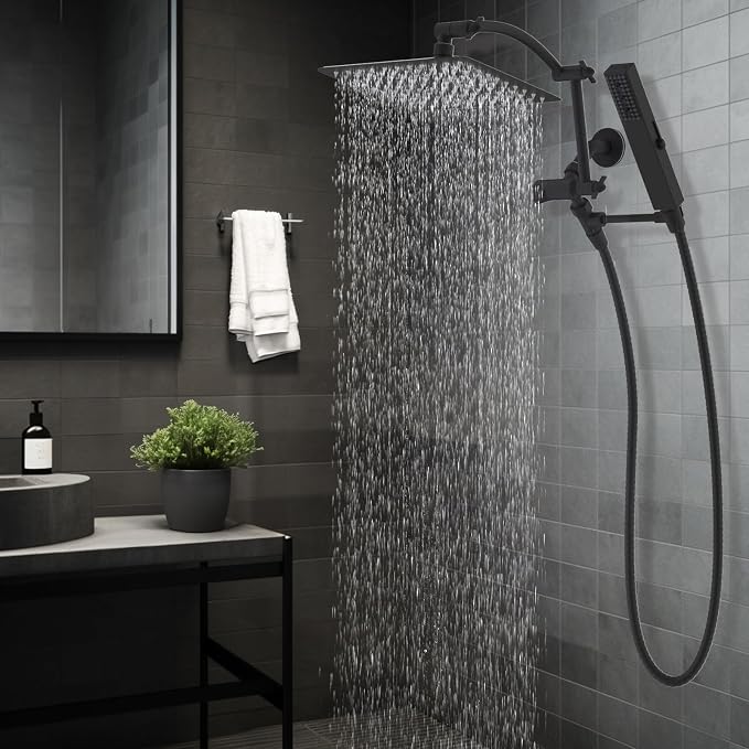 Hibbent All Metal CUPC Certified 10'' Rainfall Shower Head, Dual Shower Head - Image 9