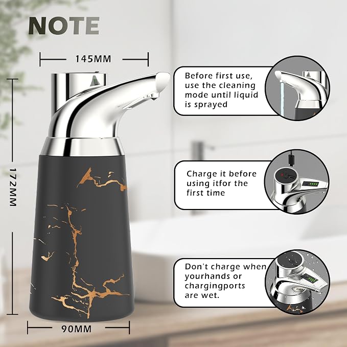 Adjustable Automatic Soap Dispenser Touchless, Ceramic Material，4 Adjustable - Image 3