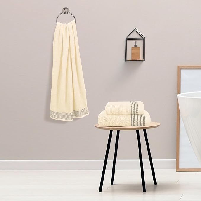 Belizzi Home Ultra Soft 3 Pack Cotton Towel Set, Contains a Bath Towel 28x55 - Image 3