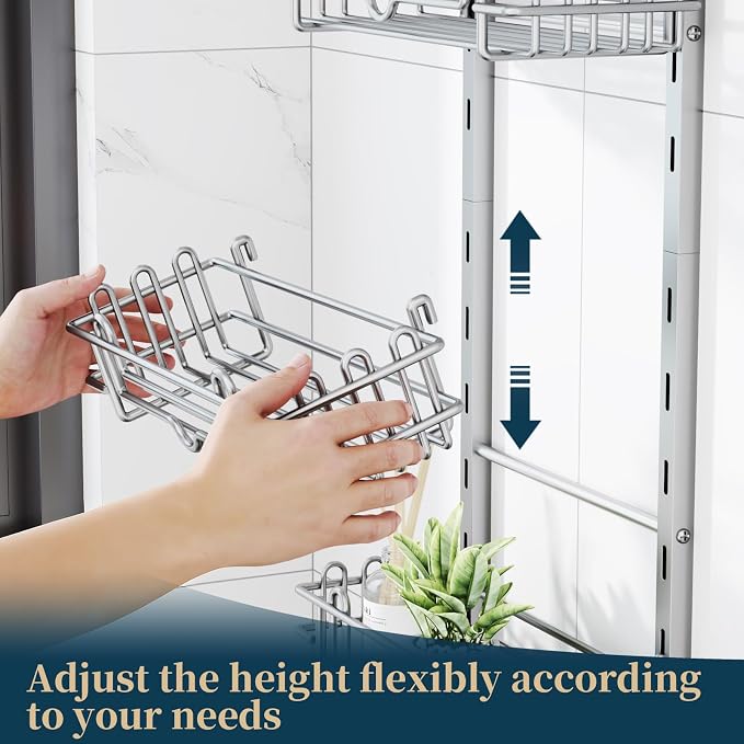 Consumest Shower Caddy Hanging – Rustproof Over Shower Head Hanger - Image 2