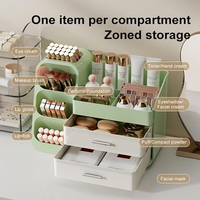 Makeup Organizer with Drawers for Vanity, Spacious Cosmetic Display Case - Image 5