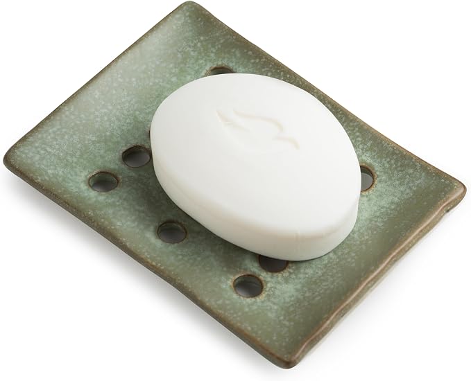 Ceramic Soap Dish with Self Drain by Cormomu