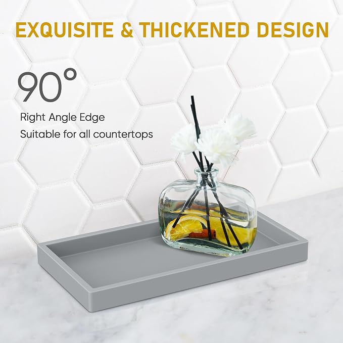 EG-SIPRO High-Grade Thickened Silicone Rectangle Bathroom Vanity Tray - Image 3