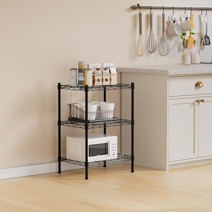 3-Tier Heavy Duty Wire Shelving Unit - Image 2