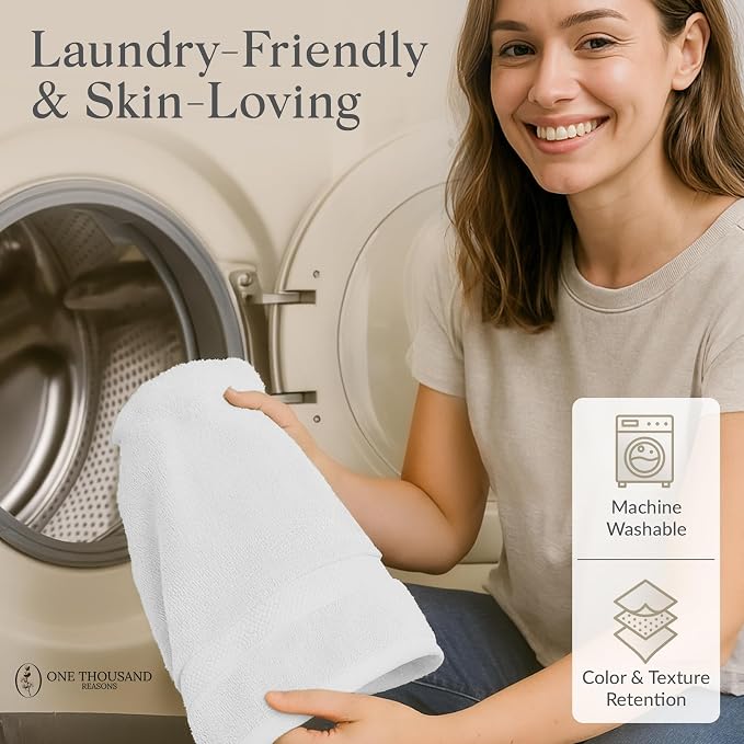 Premium Staple Cotton Bathroom Towel Set - Image 8