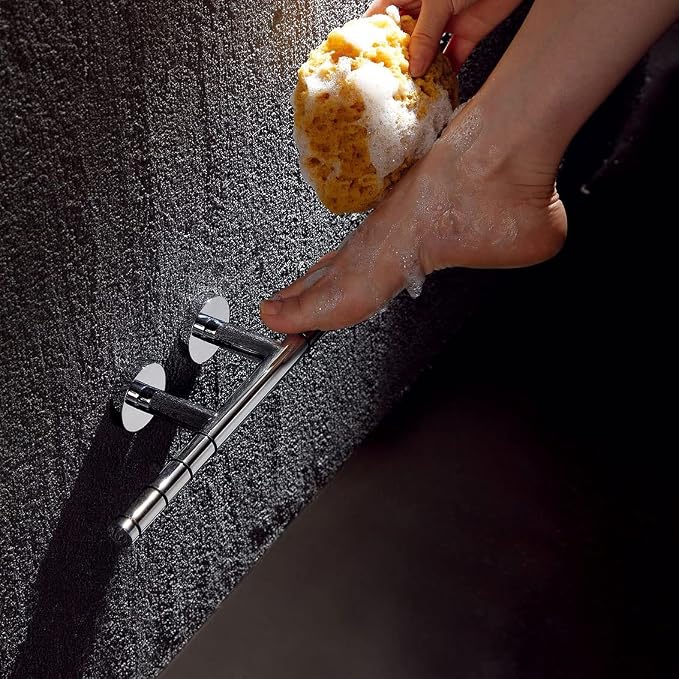 Chrome Shower Foot Rest for Shaving & Leg Care - Image 2