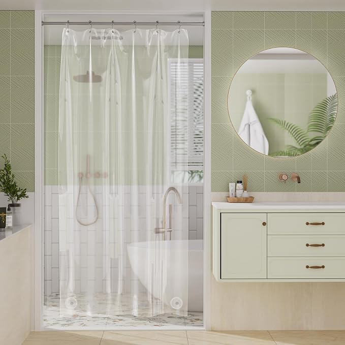 Amazer Stall Shower Curtain Liner, 36x72 Plastic Clear Shower Liner PEVA Medium by Amazer