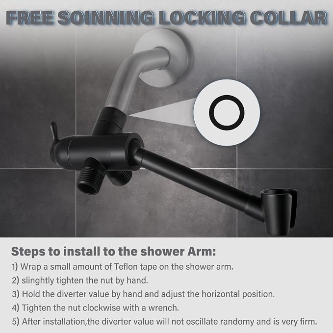 YDmeet All Metal Shower Diverter Valve - Image 7