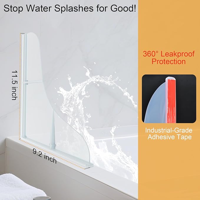 Mofason Silicone Shower Splash Guard, Bathroom Shower Water Guard Can Be Used - Image 2