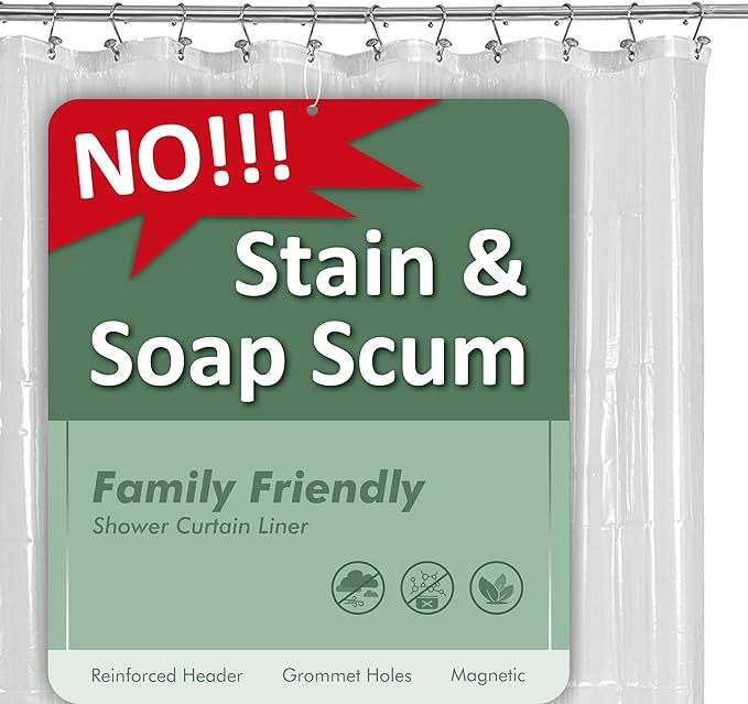 Barossa Design Plastic Shower Liner Clear - Image 2