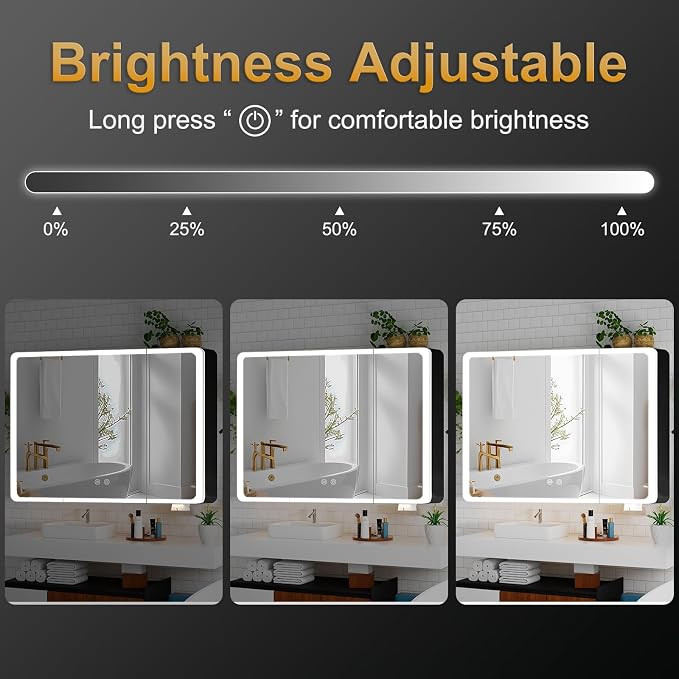 LED Lighted Bathroom Medicine Cabinet - Image 4