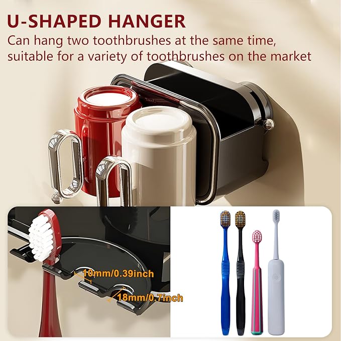 Wall Mounted Suction Toothbrush Holder - Image 3