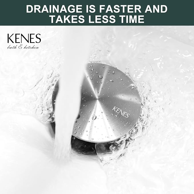 KENES Bathroom Sink Drain Stopper Pop up Sink Drain - Image 5