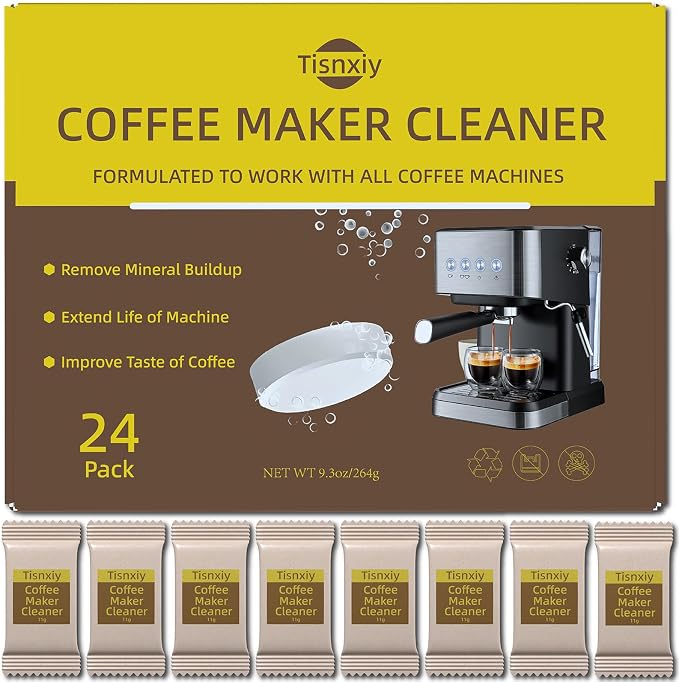Coffee Maker Cleaner & Descaler Tablets by Tisnxiy