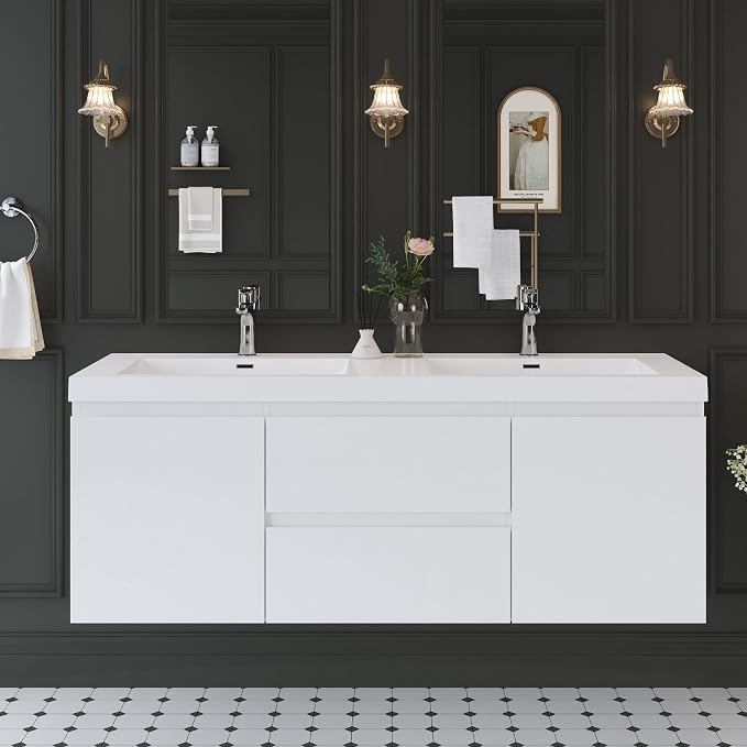 60 Inch Floating Bathroom Vanity by Runave