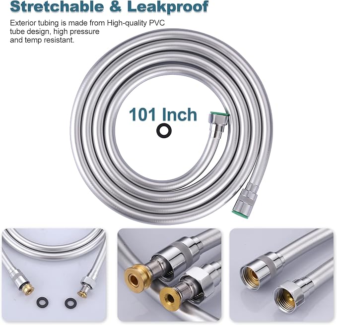 Aleasha 101 Inches Extra Long Shower Head Hose Extension - Image 2