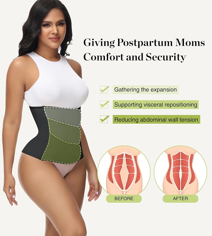 SHAPSHE Waist Trainer for Women Postpartum Recovery Wrap Waist Cincher Corset - Image 5