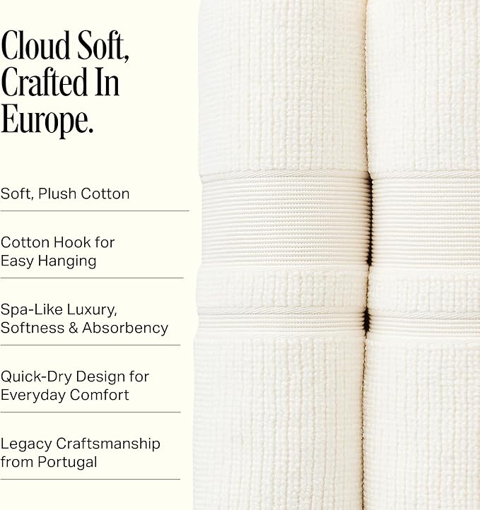 Preston Lane Douro Hand Towel Set – 2 Pack Luxury Cotton Towels, Ultra Soft & - Image 3