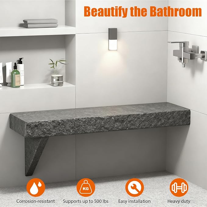 Floating Shower Bench, Adjustable Shower Bench, Heavy-Duty Aluminum Alloy - Image 5