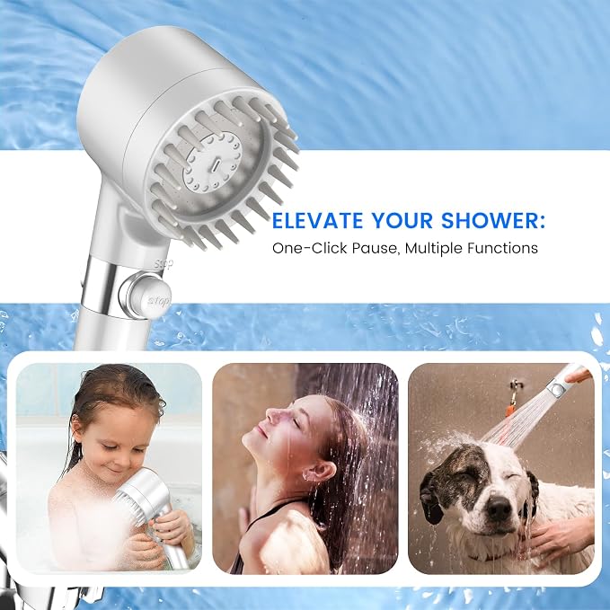 Filtered Shower Head with Handheld, High Pressure 3 Spray Mode Showerhead with - Image 7