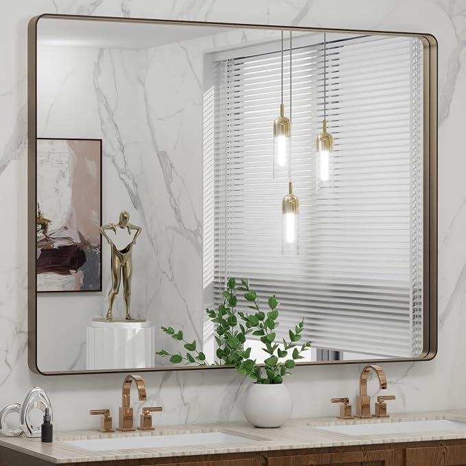 LOAAO 48”X36” Bronze Bathroom Mirrors by LOAAO