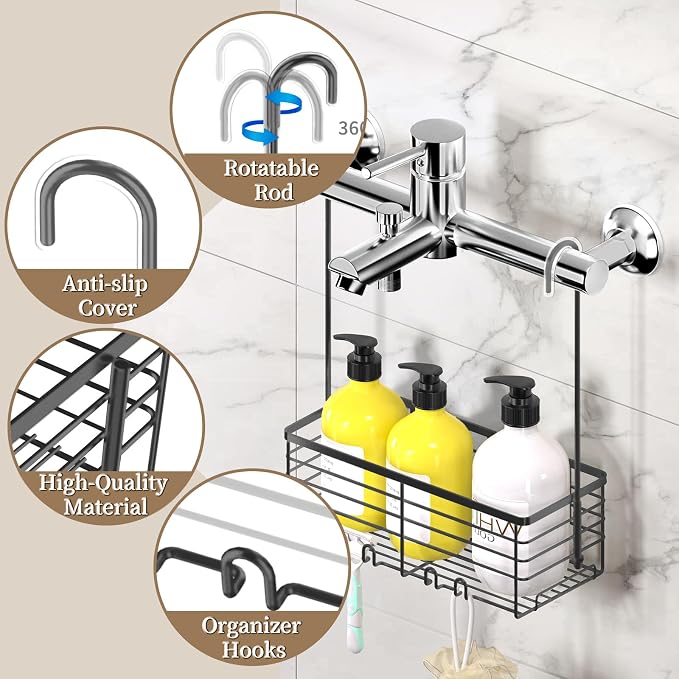 DELLAN Hanging Shower Rack, Shower Organizer Hanging - Image 2