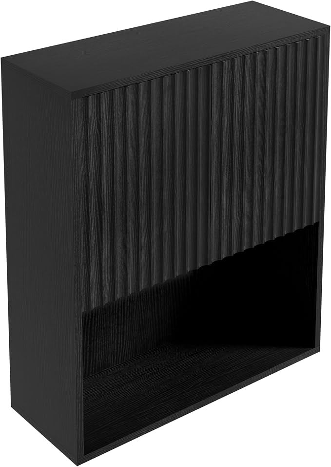 Fluted Bathroom Wall Cabinet Over The Toilet Storage, Wall Mounted Cabinet - Image 8