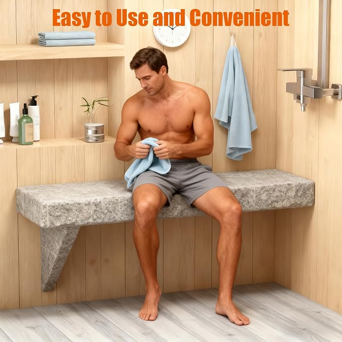 Floating Shower Bench, Adjustable Shower Bench, Heavy-Duty Aluminum Alloy - Image 7