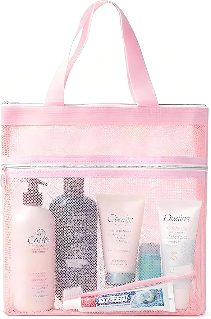 Mesh Shower Caddy Portable Quick Dry Tote Bag by YUENCHING