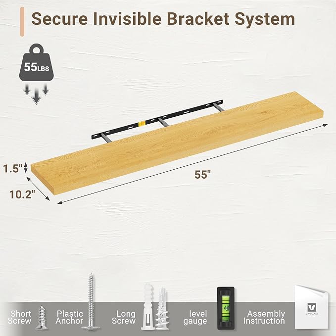 Vivelove 10" Deep Floating Shelves - Image 3