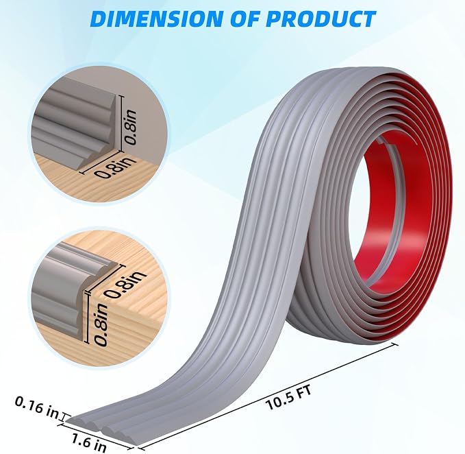 10FT Flexible Wall Corner Protector Moulding Trim, Peel and Stick Inside & - Image 4