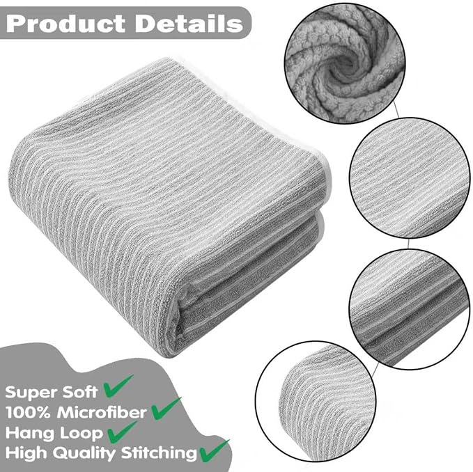 Microfiber Bath Towel 35x70 Inches - Image 2