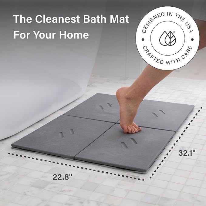 Dorai Home Stone Bath Mat for Bathroom – Large, Quick-Drying, Non-Slip Surface - Image 2