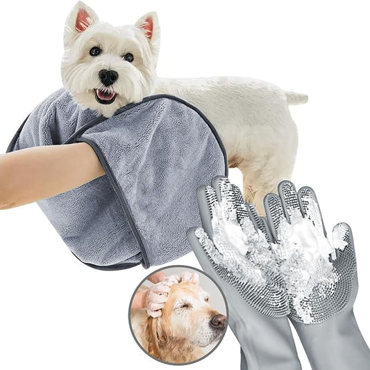 Dog Washing Gloves by KUEIOX